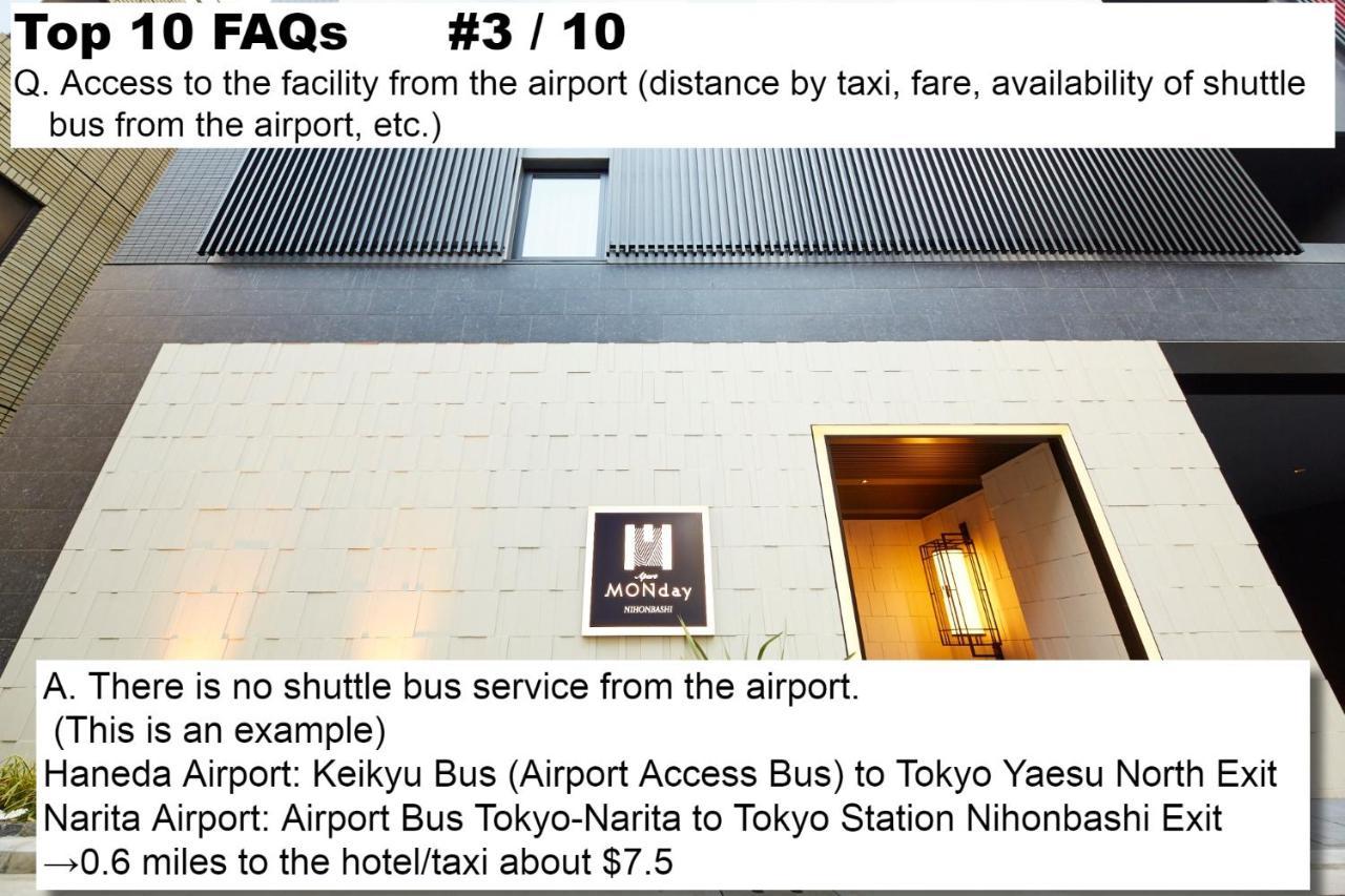 มันเดย์ อพาร์ต พรีเมียม นิฮมบาชิ Aparthotel โตเกียว ภายนอก รูปภาพ